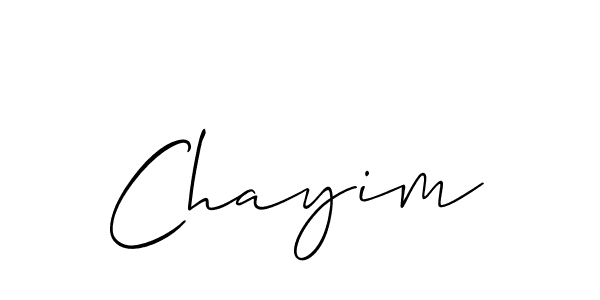 Make a beautiful signature design for name Chayim. With this signature (Allison_Script) style, you can create a handwritten signature for free. Chayim signature style 2 images and pictures png