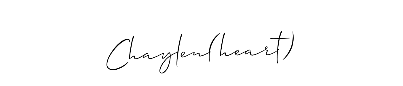 Use a signature maker to create a handwritten signature online. With this signature software, you can design (Allison_Script) your own signature for name Chaylen(heart). Chaylen(heart) signature style 2 images and pictures png