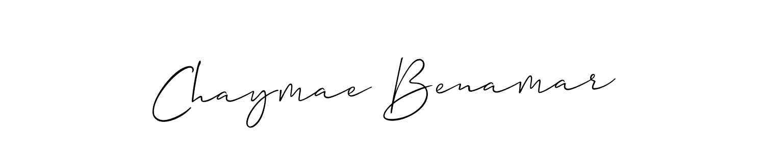 if you are searching for the best signature style for your name Chaymae Benamar. so please give up your signature search. here we have designed multiple signature styles  using Allison_Script. Chaymae Benamar signature style 2 images and pictures png