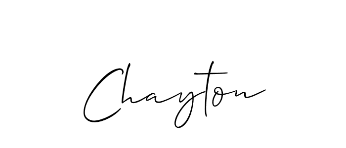 Use a signature maker to create a handwritten signature online. With this signature software, you can design (Allison_Script) your own signature for name Chayton. Chayton signature style 2 images and pictures png
