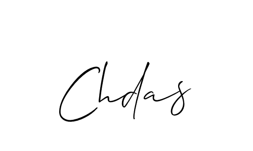 Use a signature maker to create a handwritten signature online. With this signature software, you can design (Allison_Script) your own signature for name Chdas. Chdas signature style 2 images and pictures png