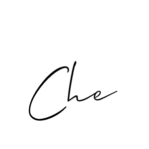 Design your own signature with our free online signature maker. With this signature software, you can create a handwritten (Allison_Script) signature for name Che. Che signature style 2 images and pictures png