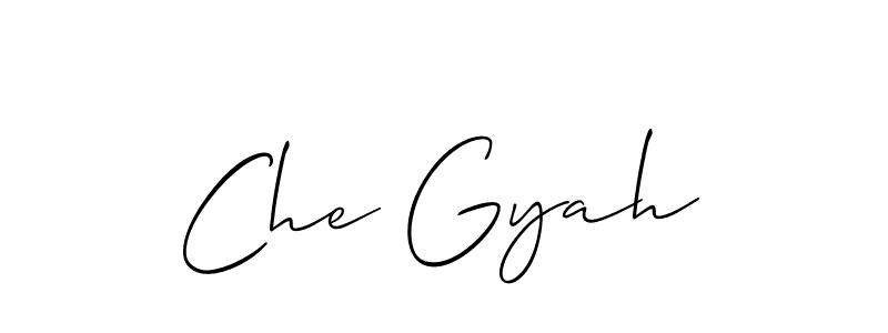 Make a beautiful signature design for name Che Gyah. With this signature (Allison_Script) style, you can create a handwritten signature for free. Che Gyah signature style 2 images and pictures png