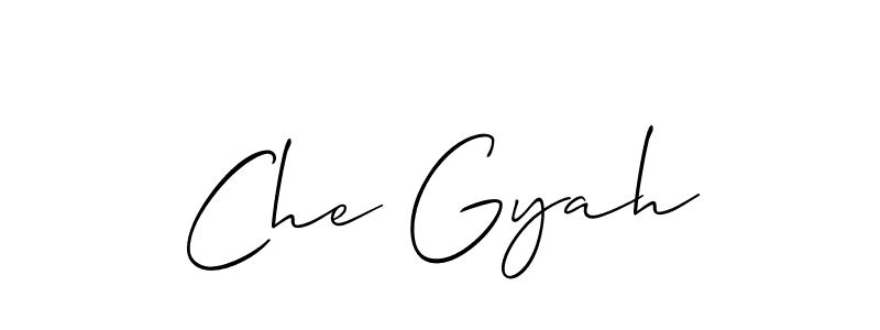How to make Che Gyah signature? Allison_Script is a professional autograph style. Create handwritten signature for Che Gyah name. Che Gyah signature style 2 images and pictures png