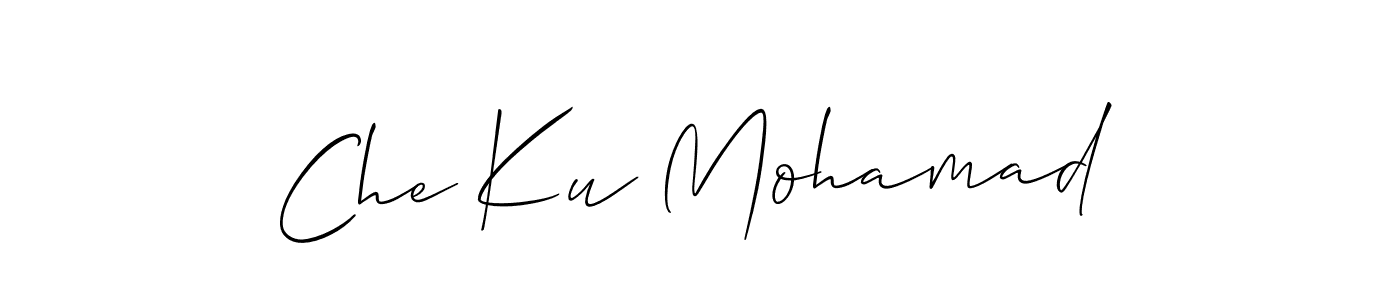 Make a beautiful signature design for name Che Ku Mohamad. With this signature (Allison_Script) style, you can create a handwritten signature for free. Che Ku Mohamad signature style 2 images and pictures png