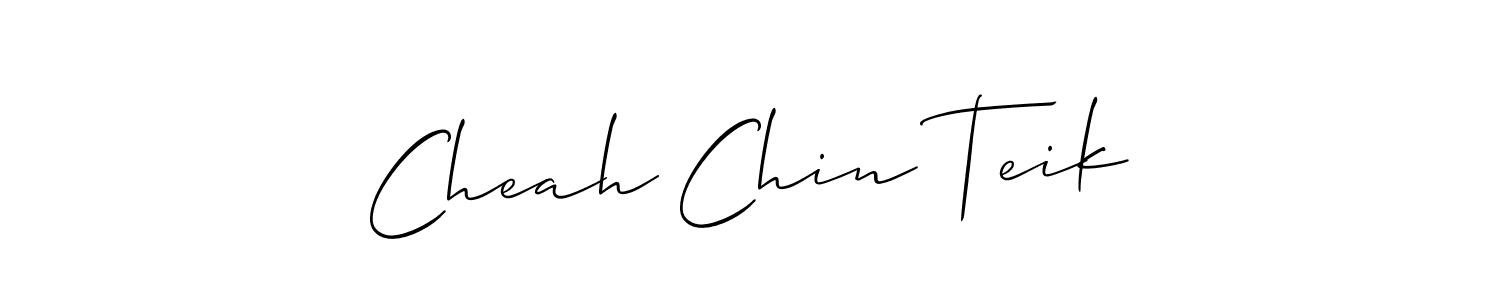 Also You can easily find your signature by using the search form. We will create Cheah Chin Teik name handwritten signature images for you free of cost using Allison_Script sign style. Cheah Chin Teik signature style 2 images and pictures png