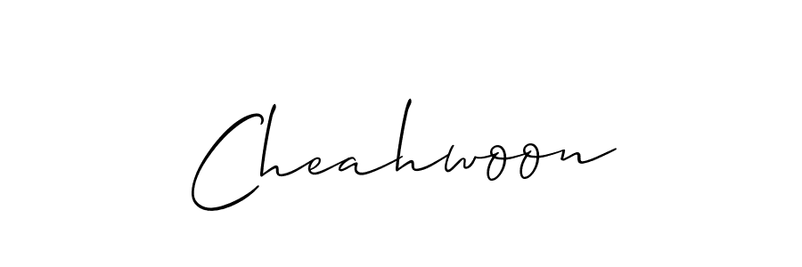 Make a short Cheahwoon signature style. Manage your documents anywhere anytime using Allison_Script. Create and add eSignatures, submit forms, share and send files easily. Cheahwoon signature style 2 images and pictures png