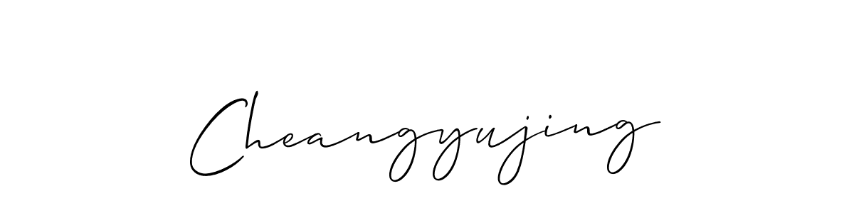 Cheangyujing stylish signature style. Best Handwritten Sign (Allison_Script) for my name. Handwritten Signature Collection Ideas for my name Cheangyujing. Cheangyujing signature style 2 images and pictures png