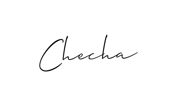 Similarly Allison_Script is the best handwritten signature design. Signature creator online .You can use it as an online autograph creator for name Checha. Checha signature style 2 images and pictures png