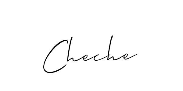 Design your own signature with our free online signature maker. With this signature software, you can create a handwritten (Allison_Script) signature for name Cheche. Cheche signature style 2 images and pictures png