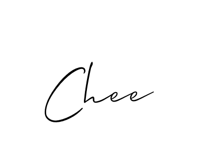 Design your own signature with our free online signature maker. With this signature software, you can create a handwritten (Allison_Script) signature for name Chee. Chee signature style 2 images and pictures png