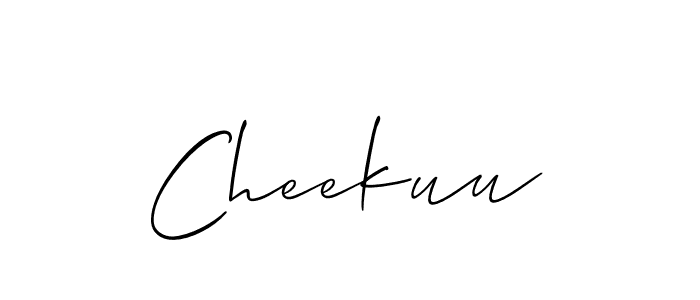 Design your own signature with our free online signature maker. With this signature software, you can create a handwritten (Allison_Script) signature for name Cheekuu. Cheekuu signature style 2 images and pictures png