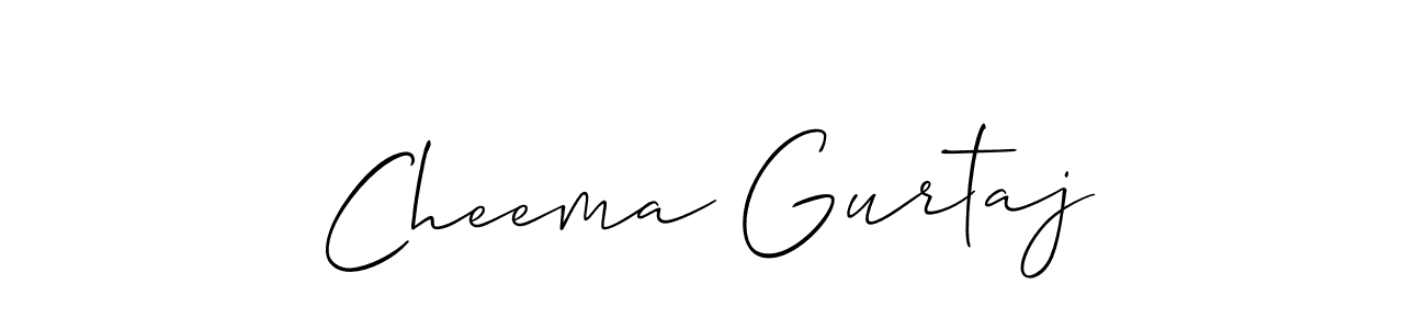 The best way (Allison_Script) to make a short signature is to pick only two or three words in your name. The name Cheema Gurtaj include a total of six letters. For converting this name. Cheema Gurtaj signature style 2 images and pictures png