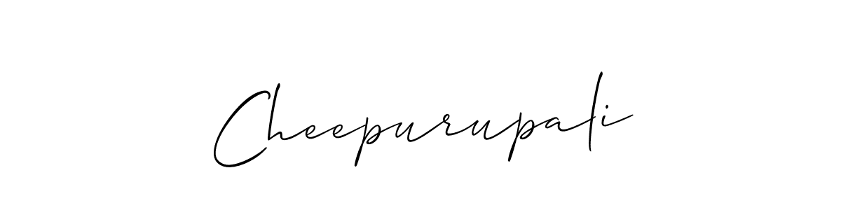 Allison_Script is a professional signature style that is perfect for those who want to add a touch of class to their signature. It is also a great choice for those who want to make their signature more unique. Get Cheepurupali name to fancy signature for free. Cheepurupali signature style 2 images and pictures png