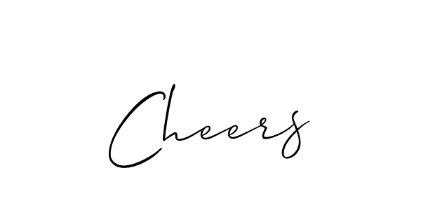 Make a beautiful signature design for name Cheers. With this signature (Allison_Script) style, you can create a handwritten signature for free. Cheers signature style 2 images and pictures png