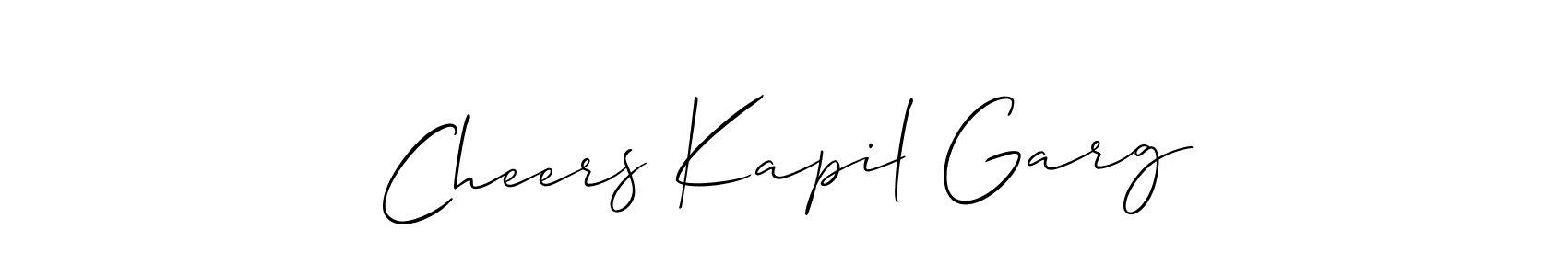 Also we have Cheers Kapil Garg name is the best signature style. Create professional handwritten signature collection using Allison_Script autograph style. Cheers Kapil Garg signature style 2 images and pictures png