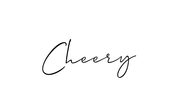 Design your own signature with our free online signature maker. With this signature software, you can create a handwritten (Allison_Script) signature for name Cheery. Cheery signature style 2 images and pictures png