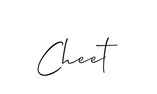 How to make Cheet signature? Allison_Script is a professional autograph style. Create handwritten signature for Cheet name. Cheet signature style 2 images and pictures png