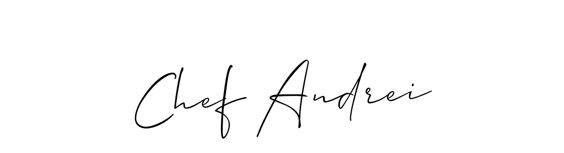 Also we have Chef Andrei name is the best signature style. Create professional handwritten signature collection using Allison_Script autograph style. Chef Andrei signature style 2 images and pictures png