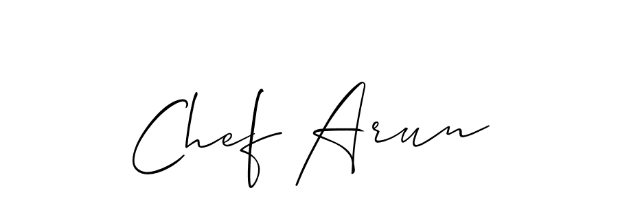 Chef Arun stylish signature style. Best Handwritten Sign (Allison_Script) for my name. Handwritten Signature Collection Ideas for my name Chef Arun. Chef Arun signature style 2 images and pictures png