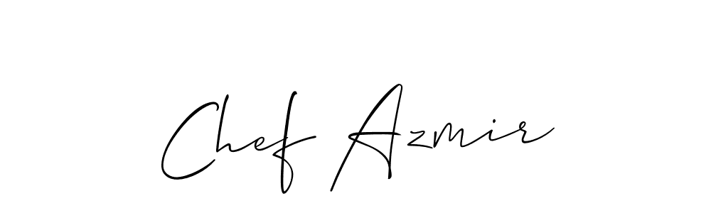 The best way (Allison_Script) to make a short signature is to pick only two or three words in your name. The name Chef Azmir include a total of six letters. For converting this name. Chef Azmir signature style 2 images and pictures png