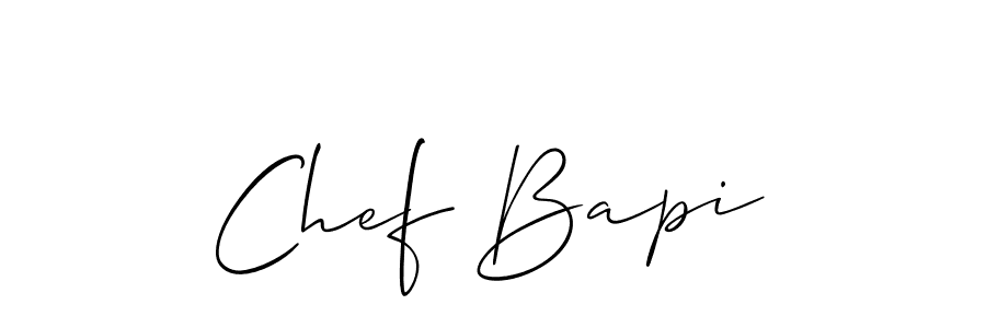 Design your own signature with our free online signature maker. With this signature software, you can create a handwritten (Allison_Script) signature for name Chef Bapi. Chef Bapi signature style 2 images and pictures png