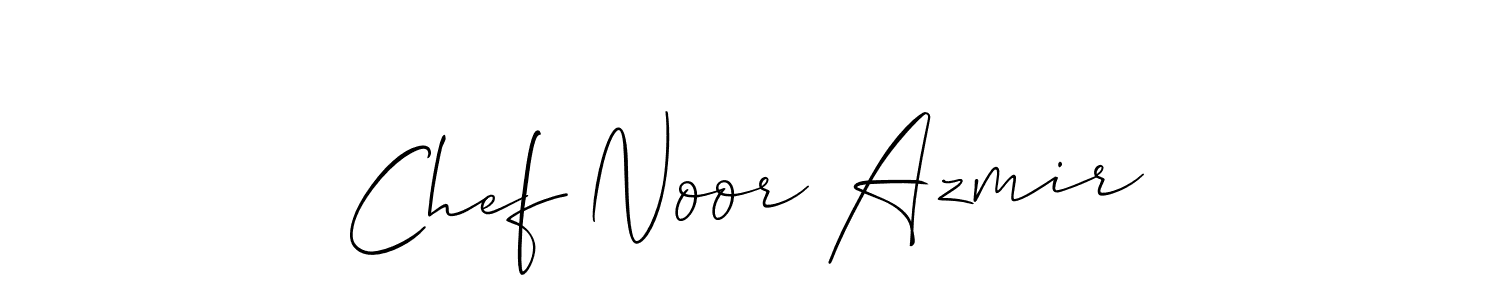 How to Draw Chef Noor Azmir signature style? Allison_Script is a latest design signature styles for name Chef Noor Azmir. Chef Noor Azmir signature style 2 images and pictures png