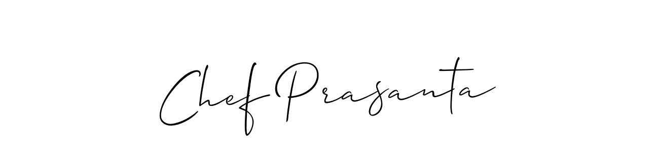 Also we have Chef Prasanta name is the best signature style. Create professional handwritten signature collection using Allison_Script autograph style. Chef Prasanta signature style 2 images and pictures png