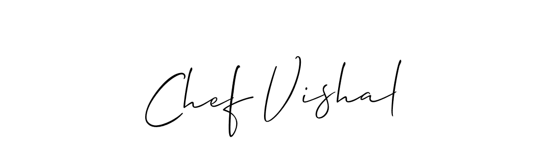 Best and Professional Signature Style for Chef Vishal. Allison_Script Best Signature Style Collection. Chef Vishal signature style 2 images and pictures png