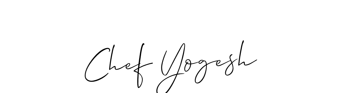 Make a beautiful signature design for name Chef Yogesh. With this signature (Allison_Script) style, you can create a handwritten signature for free. Chef Yogesh signature style 2 images and pictures png