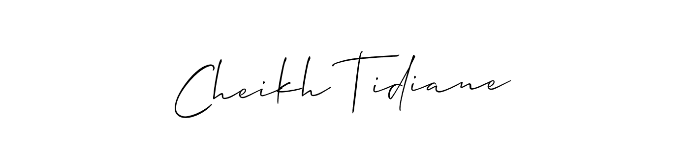 Make a beautiful signature design for name Cheikh Tidiane. With this signature (Allison_Script) style, you can create a handwritten signature for free. Cheikh Tidiane signature style 2 images and pictures png