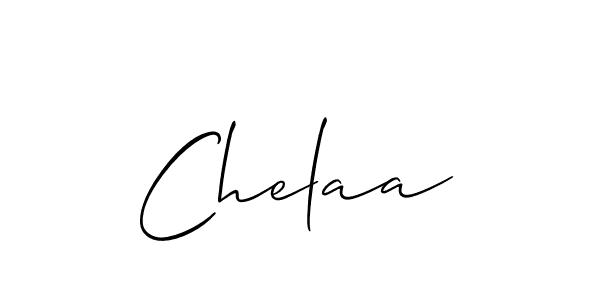 Create a beautiful signature design for name Chelaa. With this signature (Allison_Script) fonts, you can make a handwritten signature for free. Chelaa signature style 2 images and pictures png