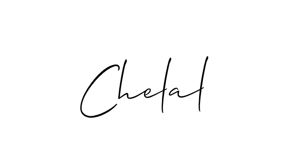 Create a beautiful signature design for name Chelal. With this signature (Allison_Script) fonts, you can make a handwritten signature for free. Chelal signature style 2 images and pictures png