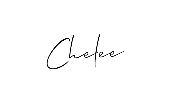 It looks lik you need a new signature style for name Chelee. Design unique handwritten (Allison_Script) signature with our free signature maker in just a few clicks. Chelee signature style 2 images and pictures png