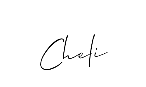 Allison_Script is a professional signature style that is perfect for those who want to add a touch of class to their signature. It is also a great choice for those who want to make their signature more unique. Get Cheli name to fancy signature for free. Cheli signature style 2 images and pictures png