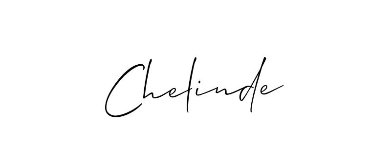 How to make Chelinde name signature. Use Allison_Script style for creating short signs online. This is the latest handwritten sign. Chelinde signature style 2 images and pictures png