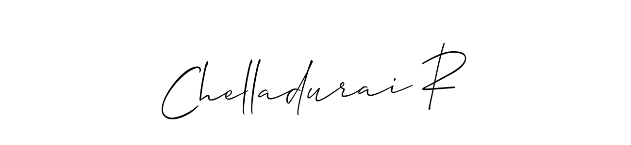 It looks lik you need a new signature style for name Chelladurai R. Design unique handwritten (Allison_Script) signature with our free signature maker in just a few clicks. Chelladurai R signature style 2 images and pictures png