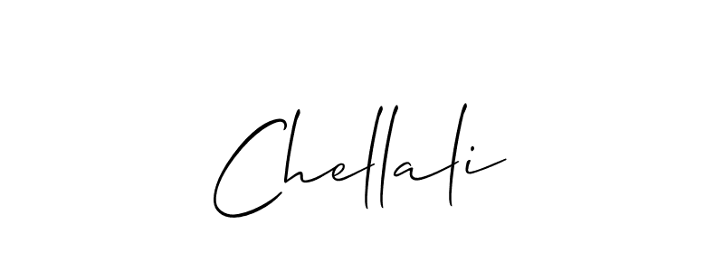 Make a beautiful signature design for name Chellali. With this signature (Allison_Script) style, you can create a handwritten signature for free. Chellali signature style 2 images and pictures png