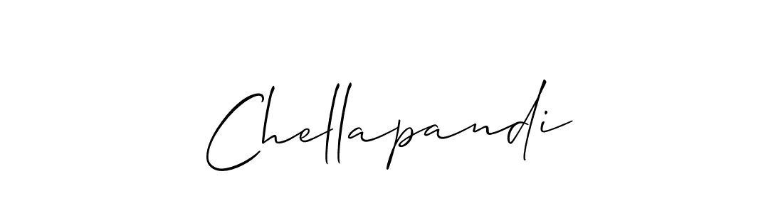 How to make Chellapandi signature? Allison_Script is a professional autograph style. Create handwritten signature for Chellapandi name. Chellapandi signature style 2 images and pictures png