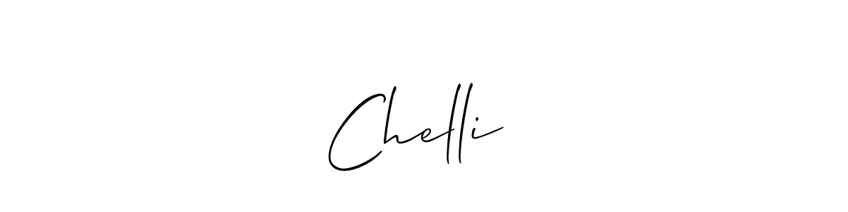 Make a beautiful signature design for name Chelli❤️. With this signature (Allison_Script) style, you can create a handwritten signature for free. Chelli❤️ signature style 2 images and pictures png