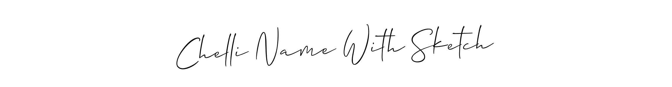 You should practise on your own different ways (Allison_Script) to write your name (Chelli Name With Sketch) in signature. don't let someone else do it for you. Chelli Name With Sketch signature style 2 images and pictures png