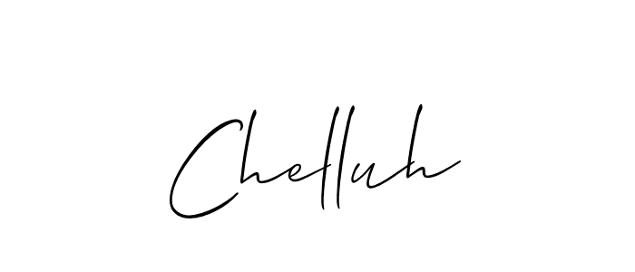 Also You can easily find your signature by using the search form. We will create Chelluh name handwritten signature images for you free of cost using Allison_Script sign style. Chelluh signature style 2 images and pictures png