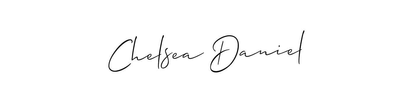 Chelsea Daniel stylish signature style. Best Handwritten Sign (Allison_Script) for my name. Handwritten Signature Collection Ideas for my name Chelsea Daniel. Chelsea Daniel signature style 2 images and pictures png