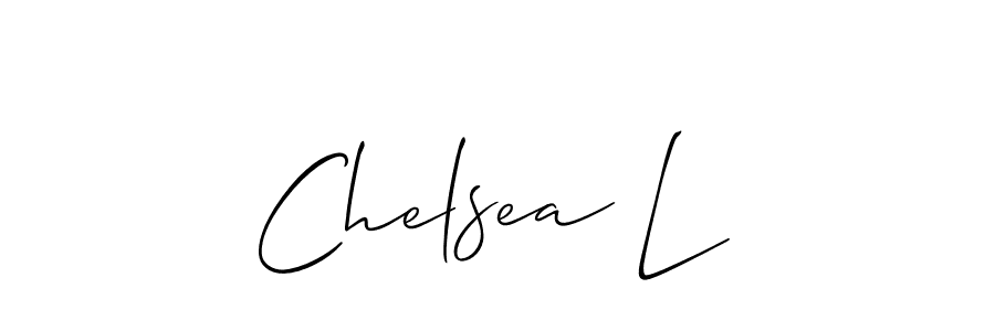 Also You can easily find your signature by using the search form. We will create Chelsea L name handwritten signature images for you free of cost using Allison_Script sign style. Chelsea L signature style 2 images and pictures png