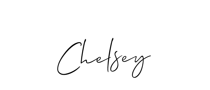 Use a signature maker to create a handwritten signature online. With this signature software, you can design (Allison_Script) your own signature for name Chelsey. Chelsey signature style 2 images and pictures png