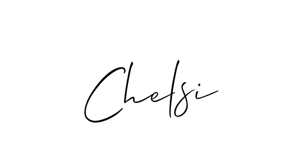 How to make Chelsi signature? Allison_Script is a professional autograph style. Create handwritten signature for Chelsi name. Chelsi signature style 2 images and pictures png