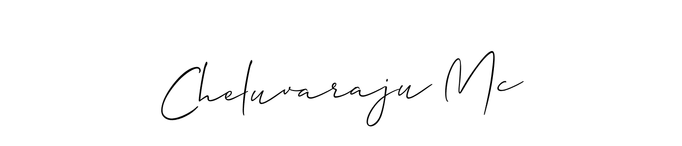How to make Cheluvaraju Mc name signature. Use Allison_Script style for creating short signs online. This is the latest handwritten sign. Cheluvaraju Mc signature style 2 images and pictures png