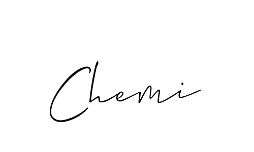 Allison_Script is a professional signature style that is perfect for those who want to add a touch of class to their signature. It is also a great choice for those who want to make their signature more unique. Get Chemi name to fancy signature for free. Chemi signature style 2 images and pictures png