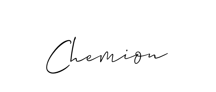 Create a beautiful signature design for name Chemion. With this signature (Allison_Script) fonts, you can make a handwritten signature for free. Chemion signature style 2 images and pictures png