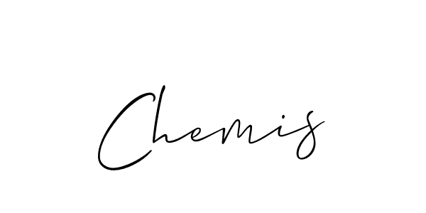It looks lik you need a new signature style for name Chemis. Design unique handwritten (Allison_Script) signature with our free signature maker in just a few clicks. Chemis signature style 2 images and pictures png